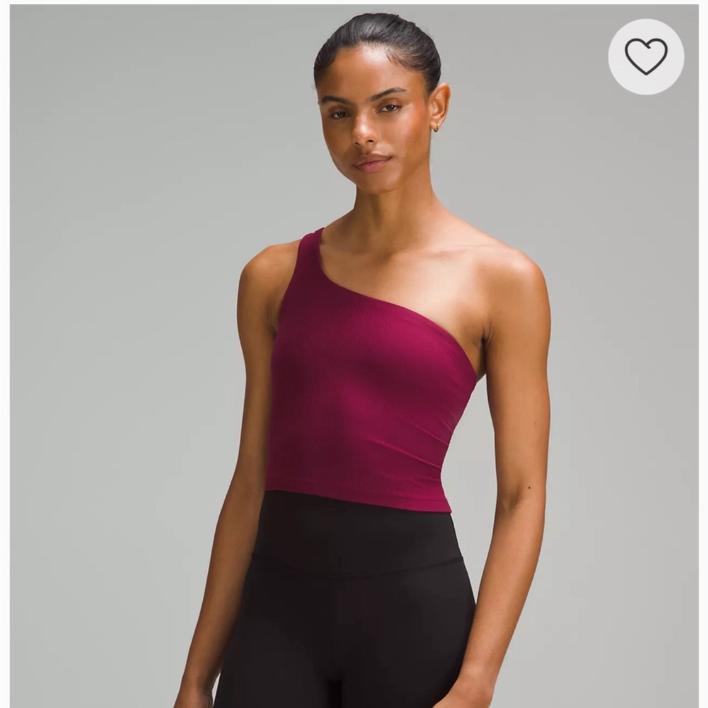 Lululemon Ribbed Nulu Asymmetrical Yoga Tank Top Size 8 in Lilac